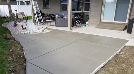 Concrete patio slab in Indianapolis