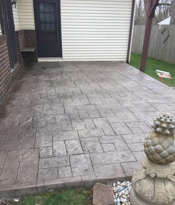 Stamped concrete patio Indianapolis